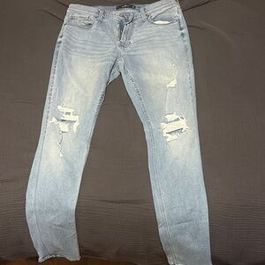 Hollister Light Blue Stacked Skinny Jeans